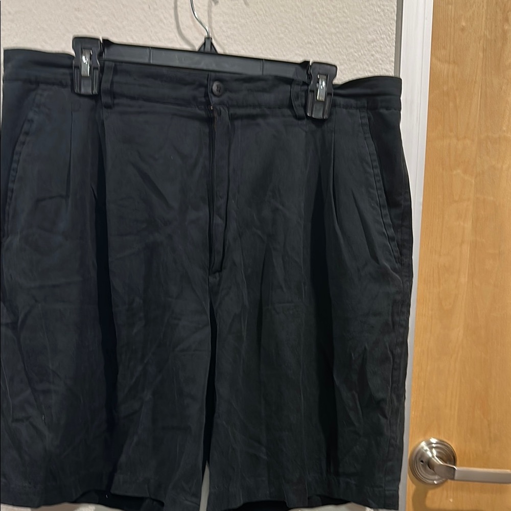 Men's Black Silk Shorts